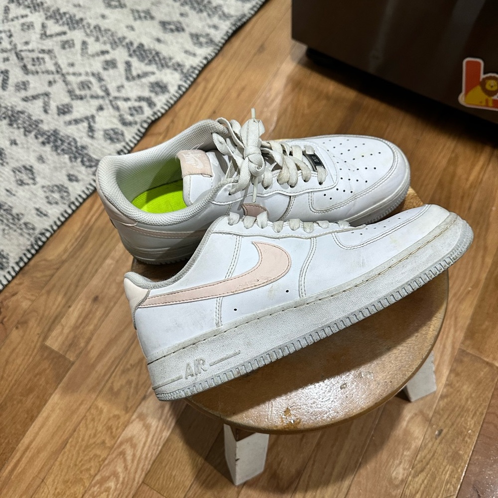 Nike White and Pink Athletic Shoes